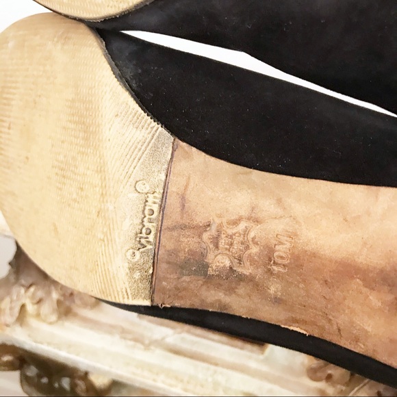 Via Spiga Black Suede Kitten Heel Booties Size 10 - Picture 5 of 8